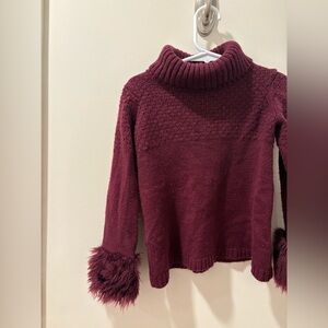 Janie and Jack Deep Purple Turtleneck Sweater